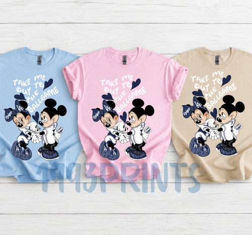 Dodgers Date Night Inspired Shirt, M & M Baseball Couple
