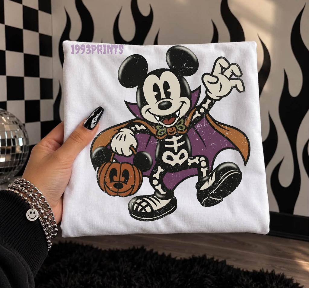 Mouse Vintage Vampire Costume Couple  Tee