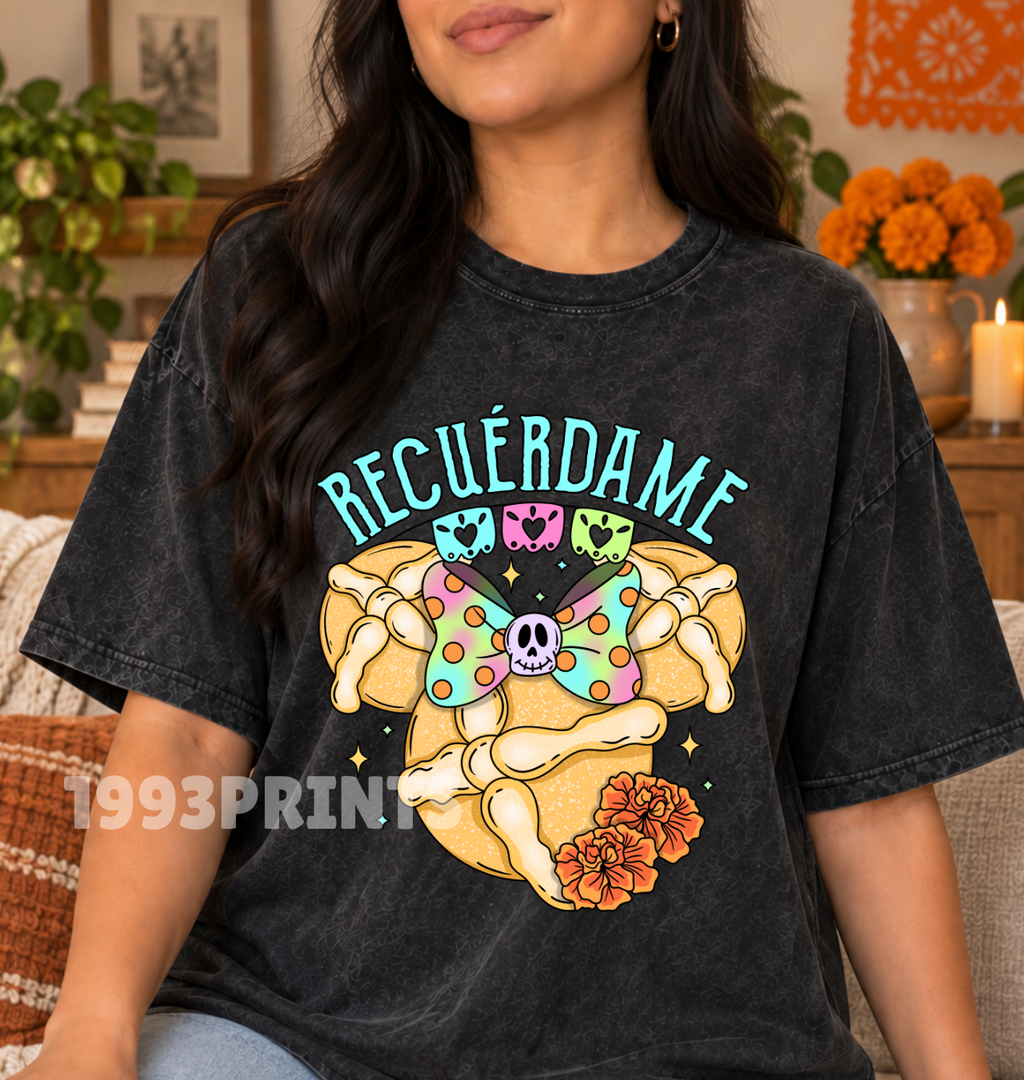 Mouse Inspired Recuerdame Dia de Muertos Shirt