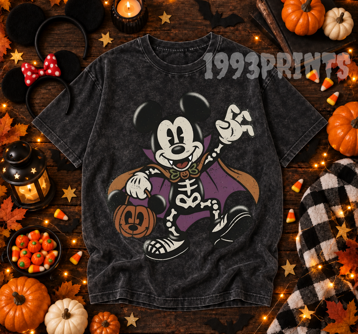Mouse Vintage Vampire Costume Couple  Tee