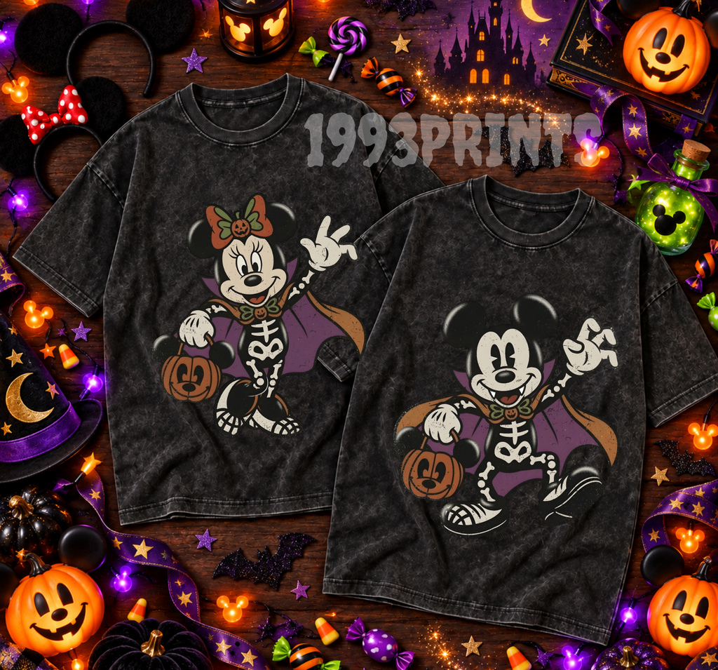 Mouse Vintage Vampire Costume Couple  Tee