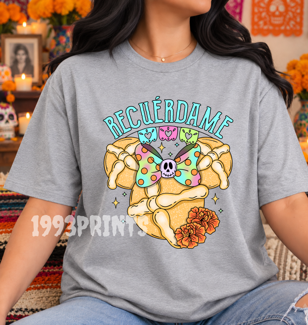 Mouse Inspired Recuerdame Dia de Muertos Shirt