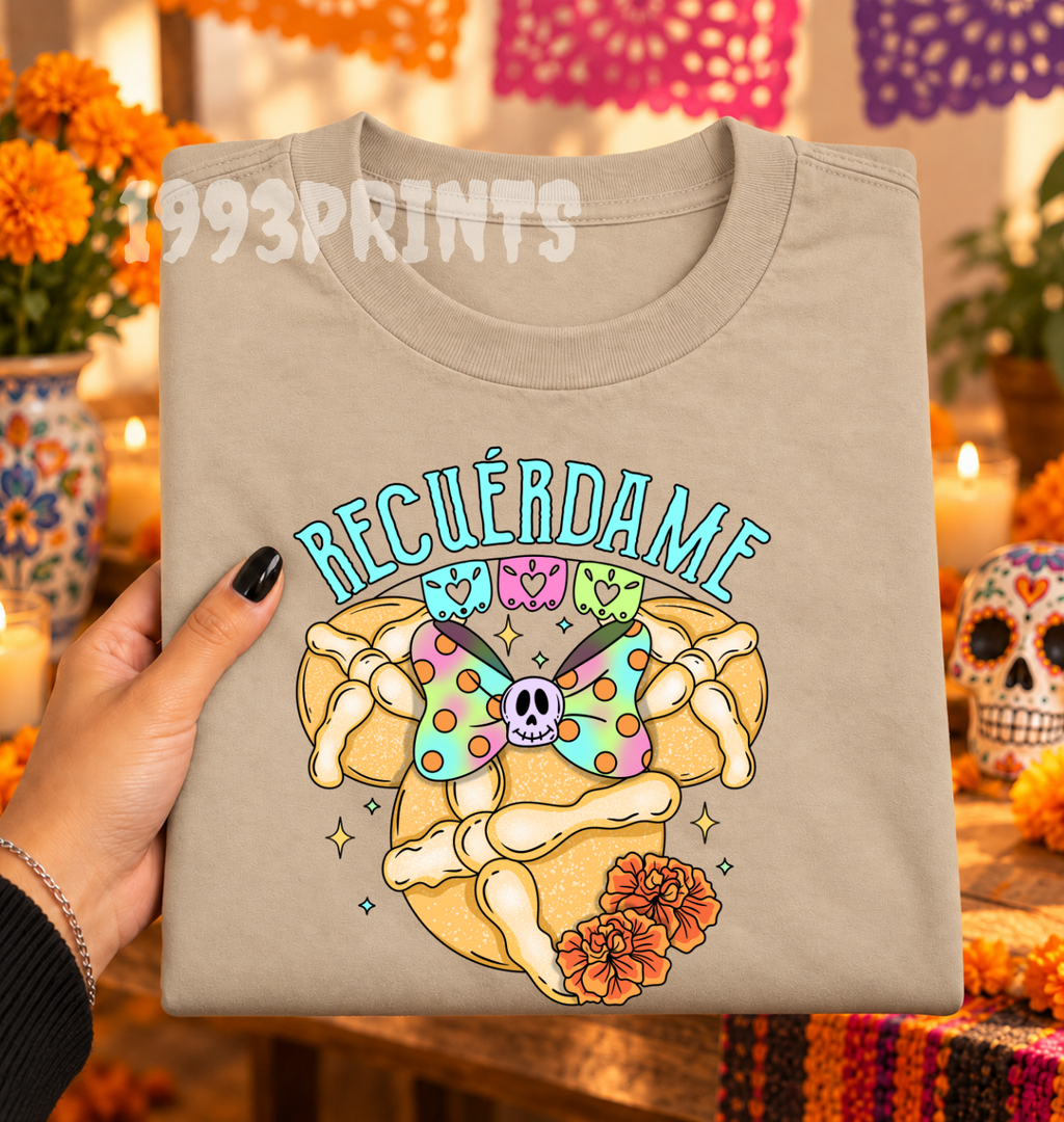 Mouse Inspired Recuerdame Dia de Muertos Shirt