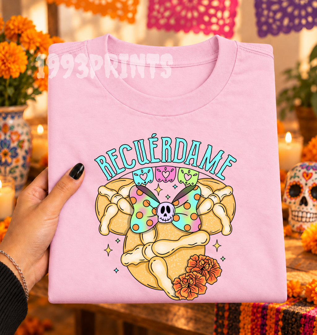Mouse Inspired Recuerdame Dia de Muertos Shirt
